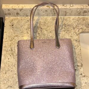New Kate Spade Glitter Tote Bag - Pink Sparkle